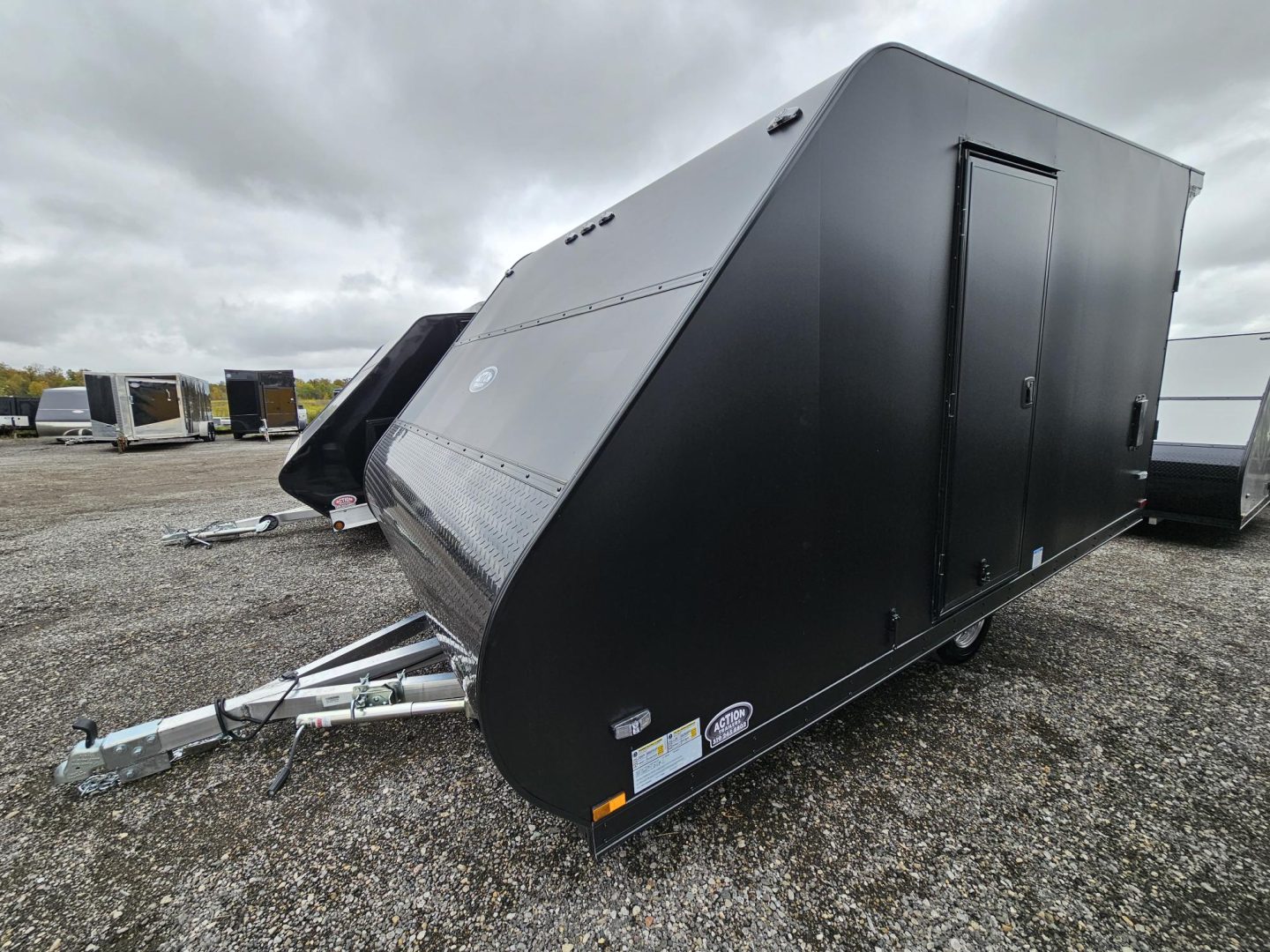 2024 ALL ALUMINUM 8 5 X 12 LEGACY HYBRID SNOWMOBILE TRAILER WITH SIDE   124 1 